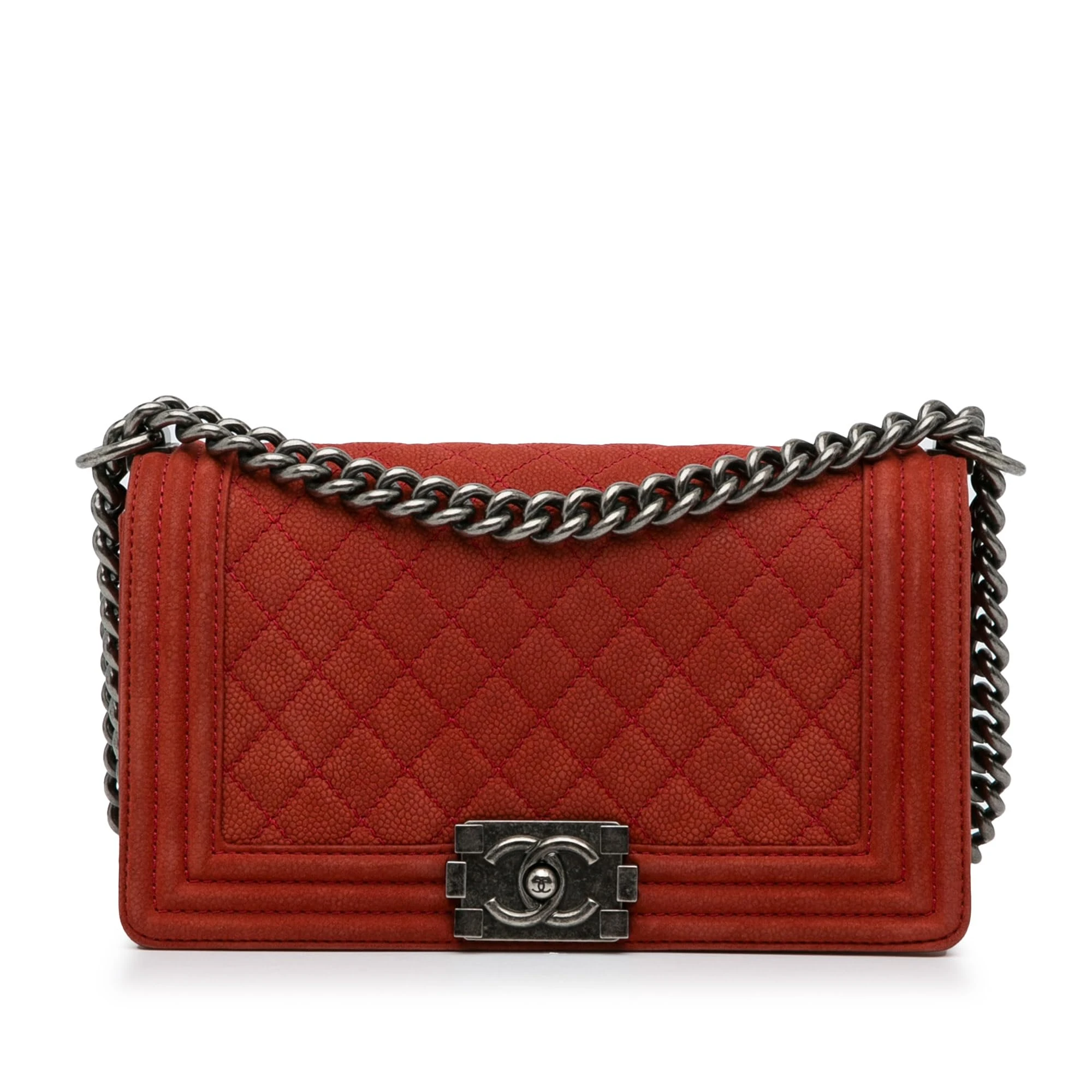 Chanel Pre-Loved Old Medium Quilted Caviar Boy Flap Crossbody Bag