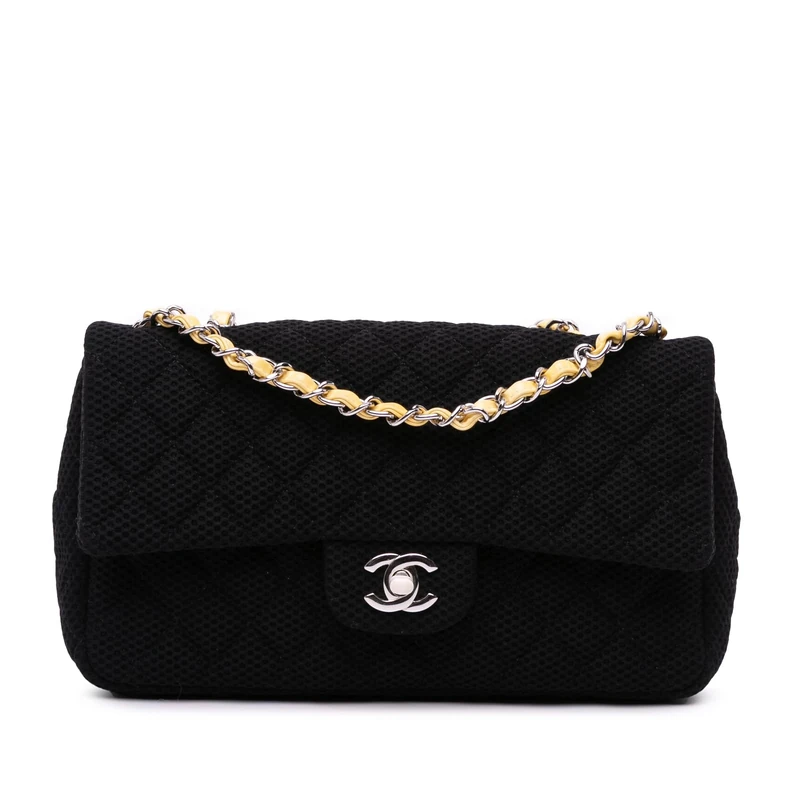 Chanel Pre-Loved Medium Classic Mesh Single Flap Shoulder Bag