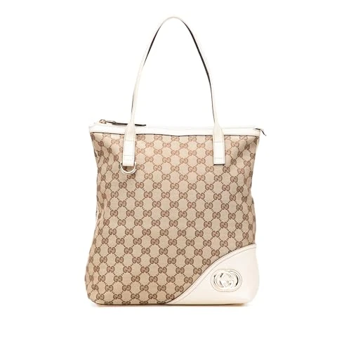 Gucci Pre-Loved GG Canvas Britt Tote Bag