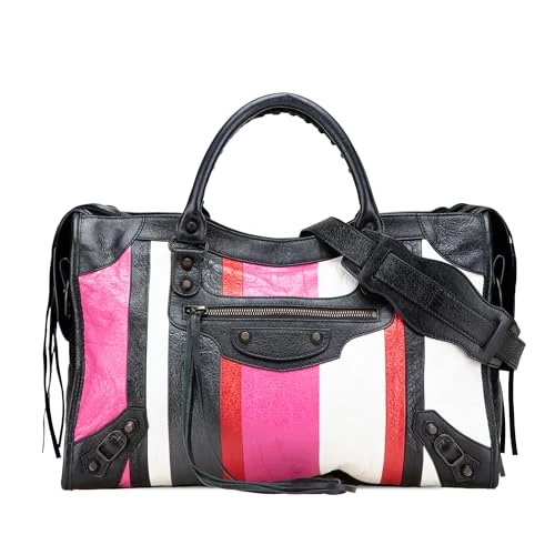 Pre-Loved Lambskin Motocross Arena Multicolore Classic City Satchel