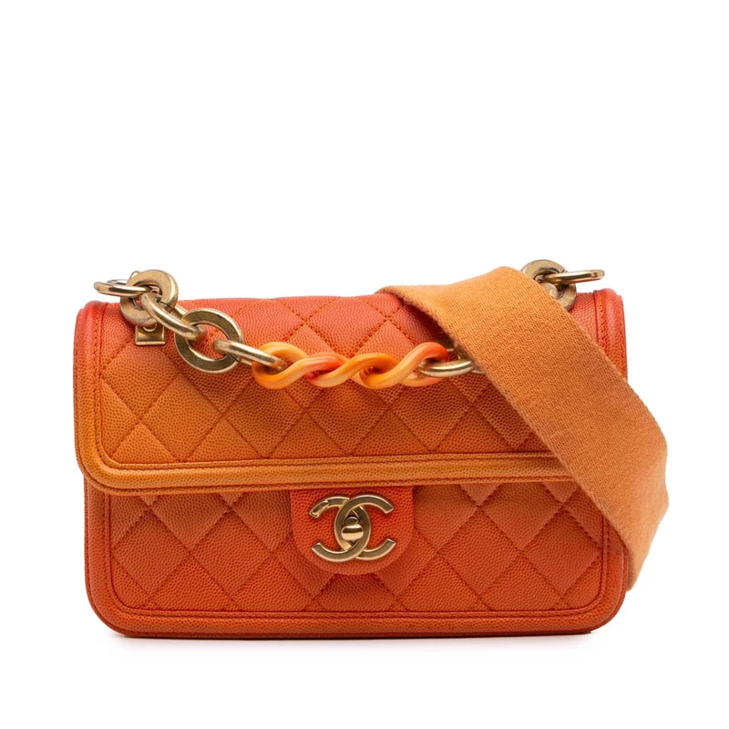 Chanel Small Quilted Caviar Sunset On The Sea Flap Handbag