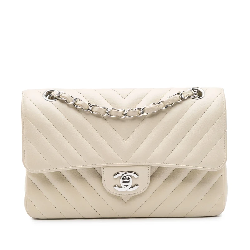 Chanel Pre-Loved Small Classic Chevron Lambskin Double Flap Shoulder Bag