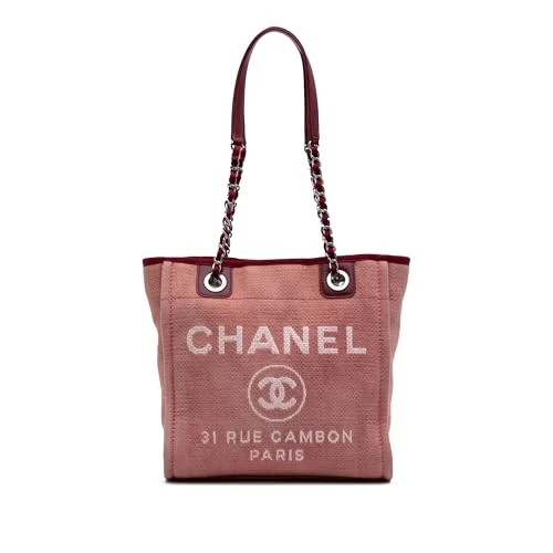 Chanel Pre-Loved Mini Canvas Deauville Tote Bag