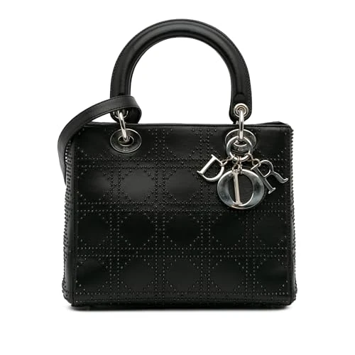 Dior Pre-Loved Medium Calfskin Cannage Studded Lady