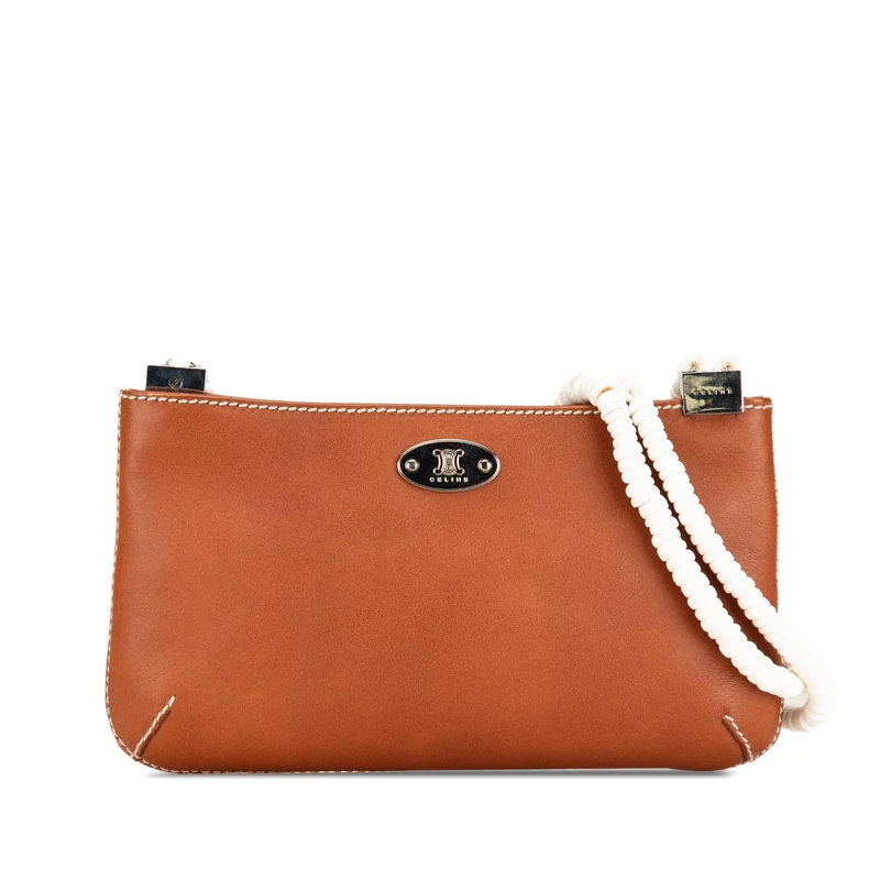 Celine Pre-Loved Calfskin Shell Strap Shoulder Bag