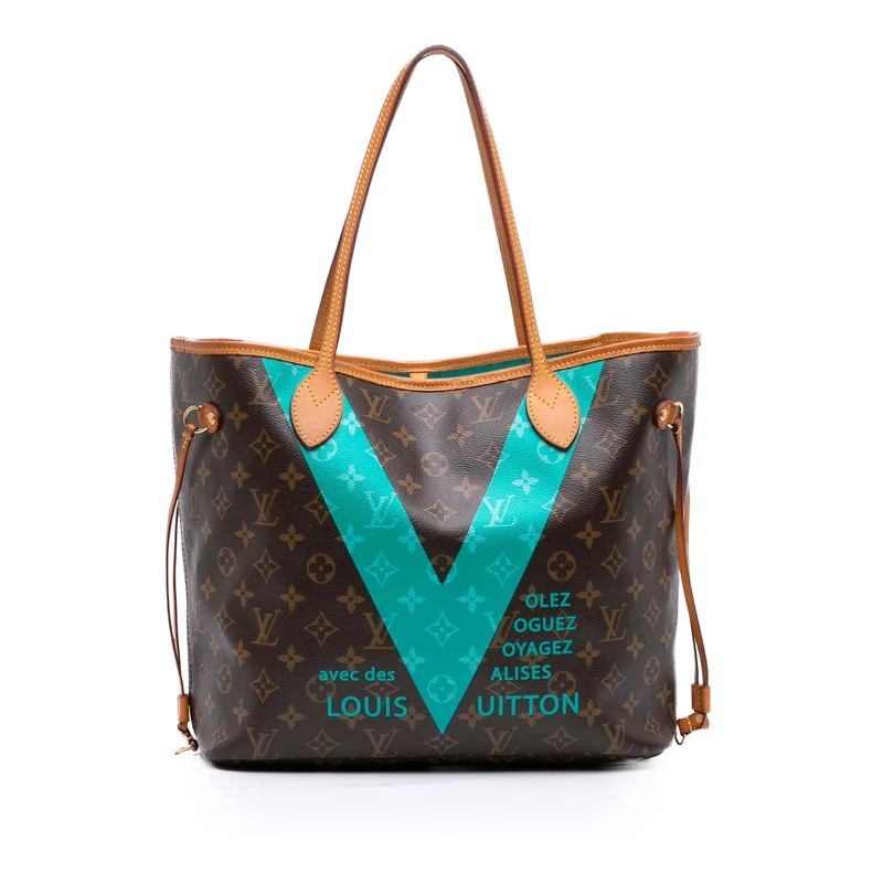 Louis Vuitton Pre-Loved Monogram V Neverfull MM
