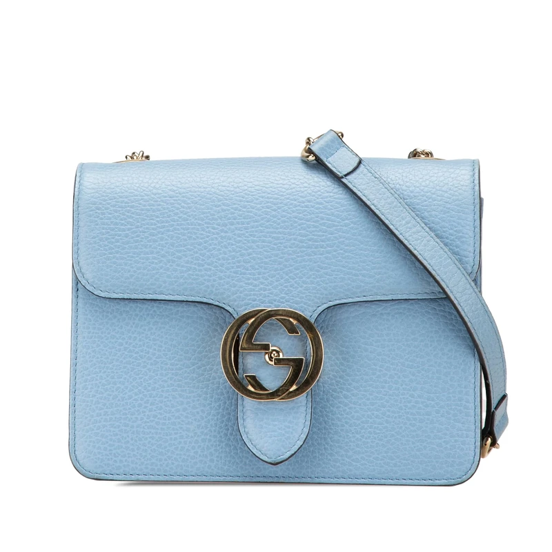 Gucci Pre-Loved Small Dollar Calfskin Interlocking G Crossbody Bag