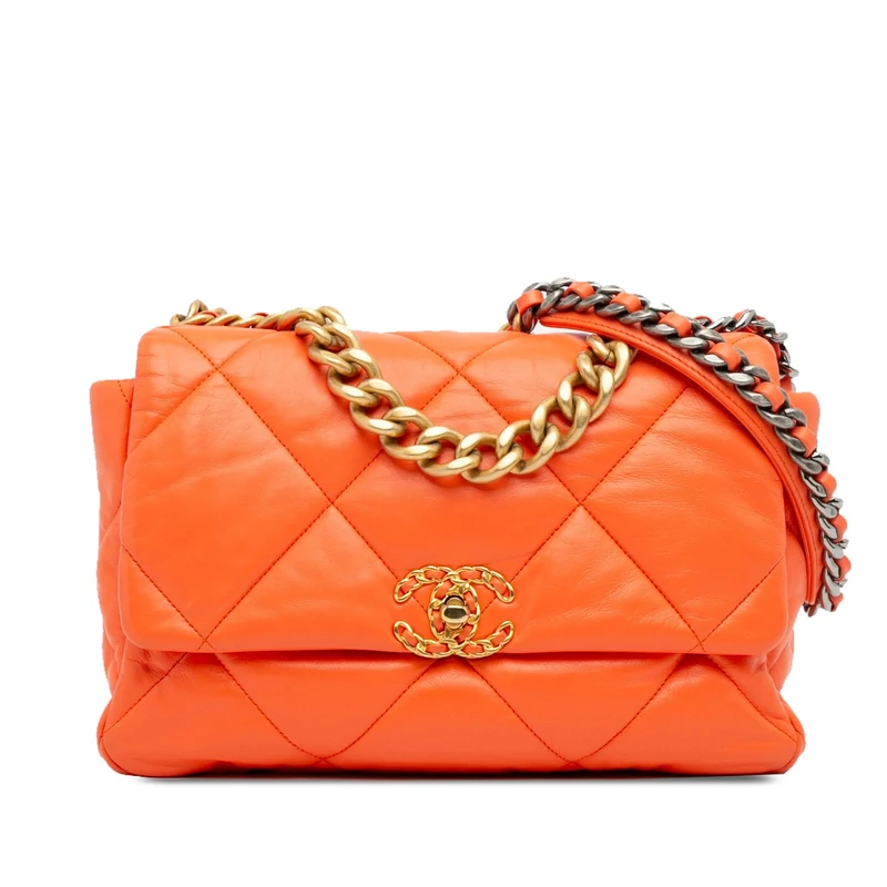 Chanel Pre-Loved Large 19 Lambskin Flap Handbag