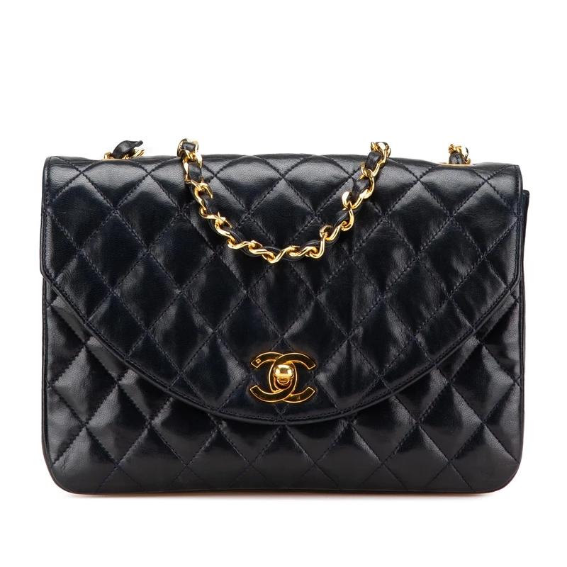 Chanel Pre-Loved CC Quilted Lambskin Round Flap Crossbody Bag