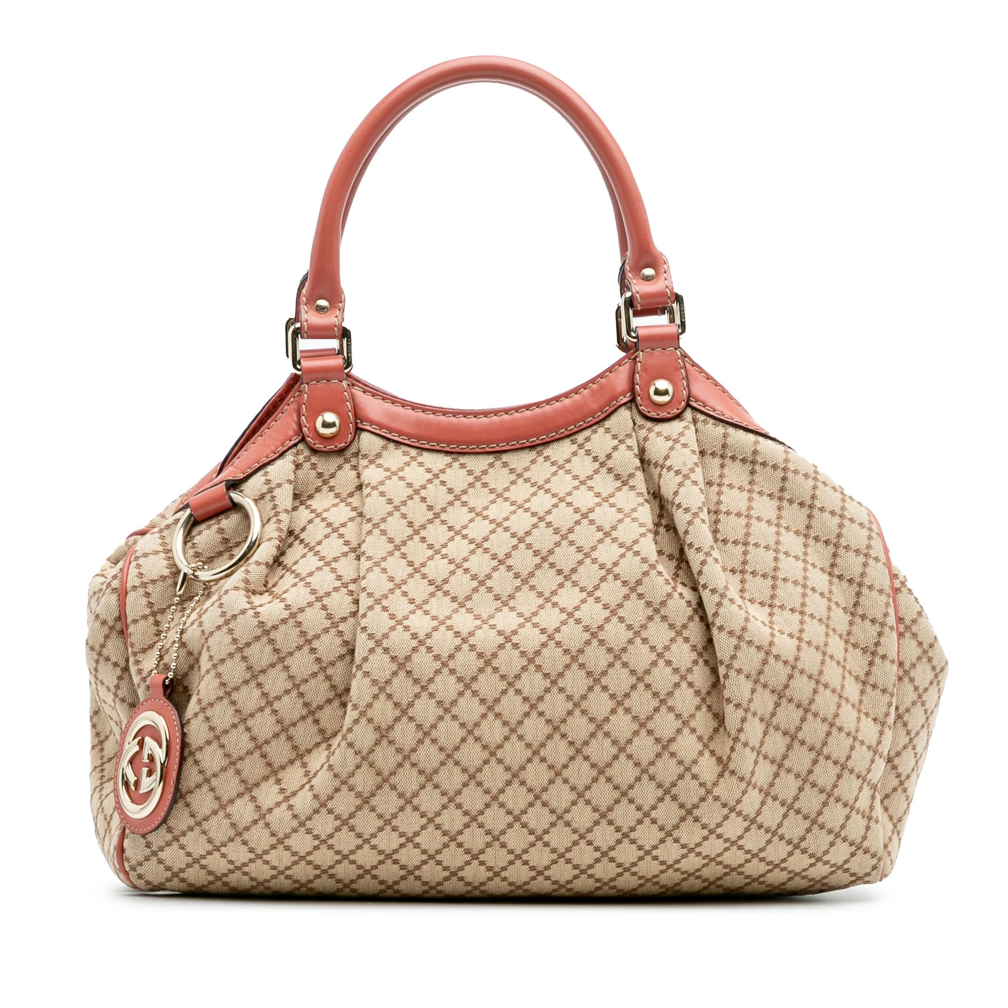 Gucci Pre-Loved Medium Diamante Canvas Sukey Tote