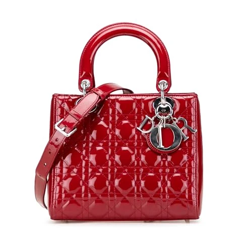 Dior Pre-Loved Medium Patent Cannage Lady Handbag