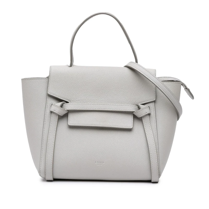 Celine Pre-Loved Nano Grained Calfskin Belt Bag Satchel