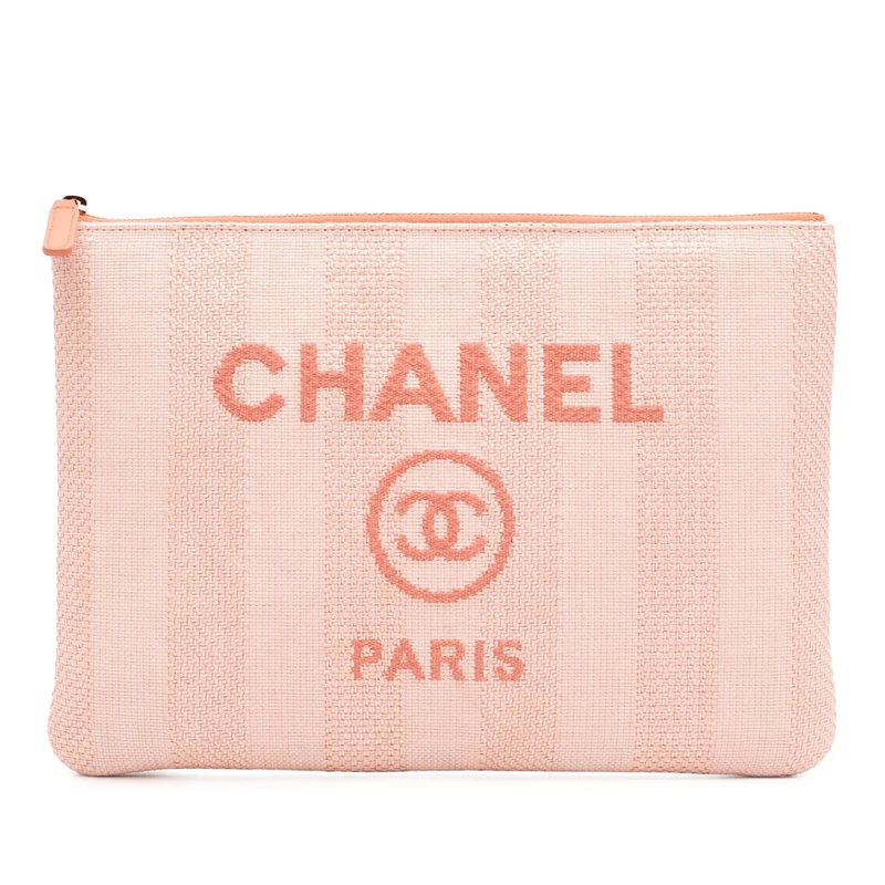 Chanel Pre-Loved Medium Tweed Deauville O Case Clutch Bag