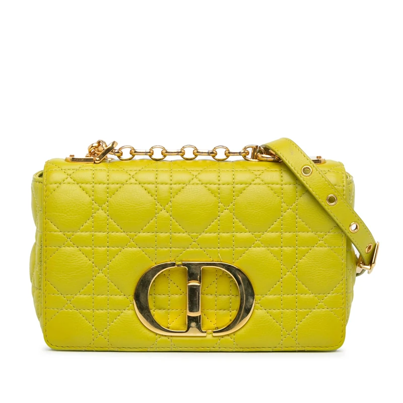 Dior Pre-Loved Small Calfskin Cannage Caro Bag Crossbody - Image 1