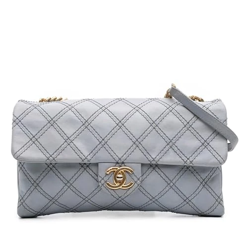 Chanel Pre-Loved Jumbo Quilted Calfskin Triple Stitched Flap Crossbody Bag