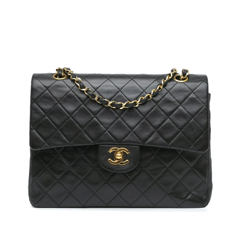 Chanel Pre-Loved Medium Tall Classic Lambskin Double Flap Shoulder Bag