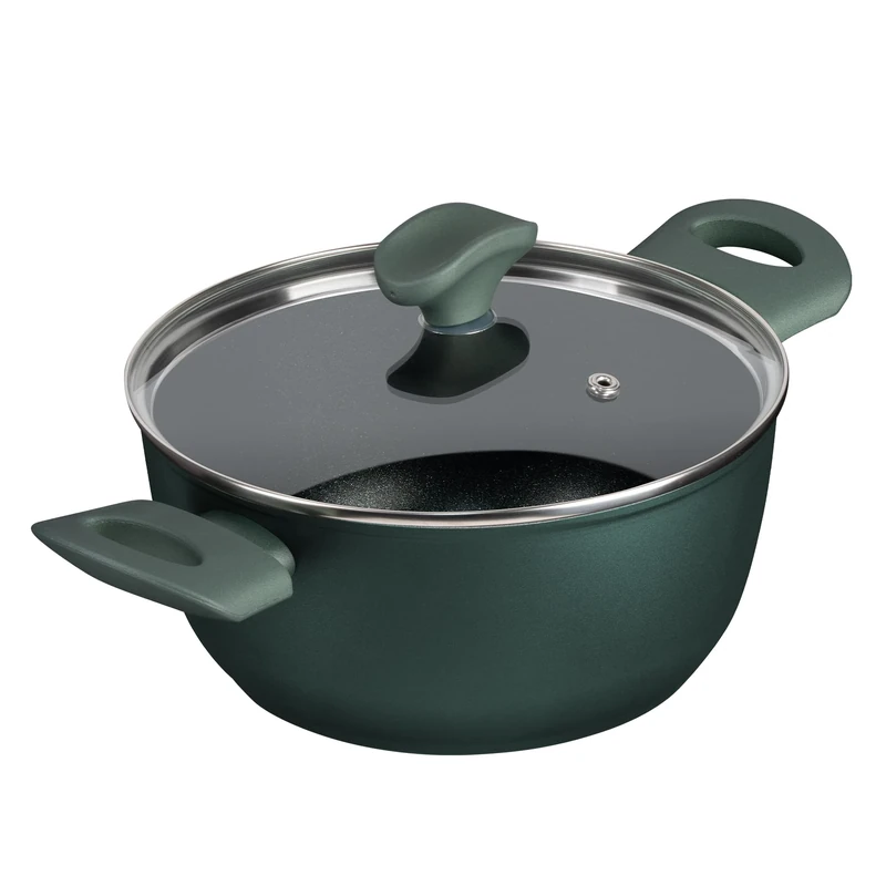 Prestige Earth Friendly Non-Stick Induction 4.4L Stockpot & Lid – Plant-Based Coating, Toxic Free, Made in Italy, Green