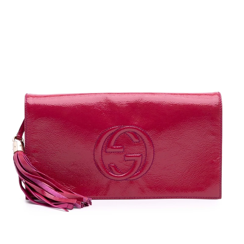 Gucci Pre-Loved Soft Patent Soho Disco Clutch Bag