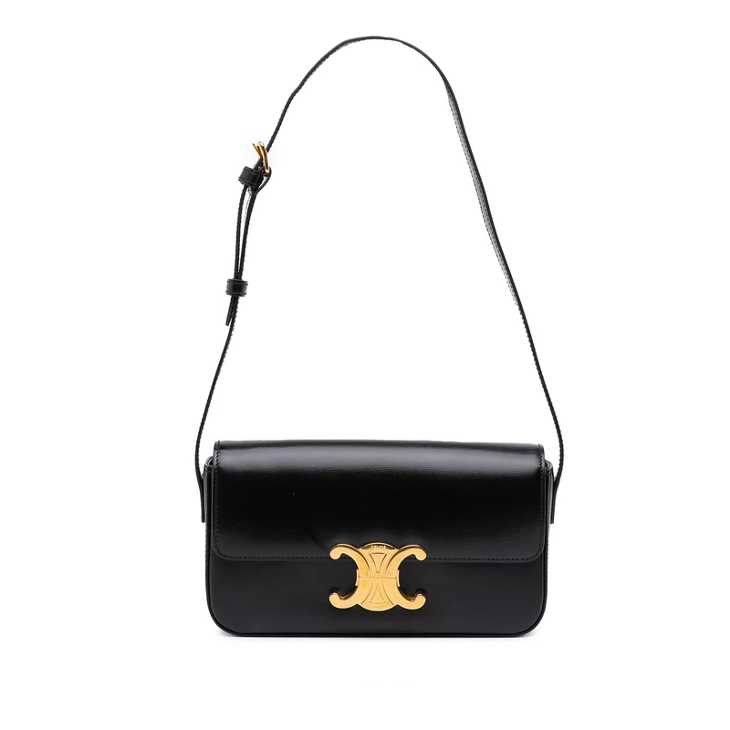Pre-Loved Shiny Calfskin Claude Shoulder Bag