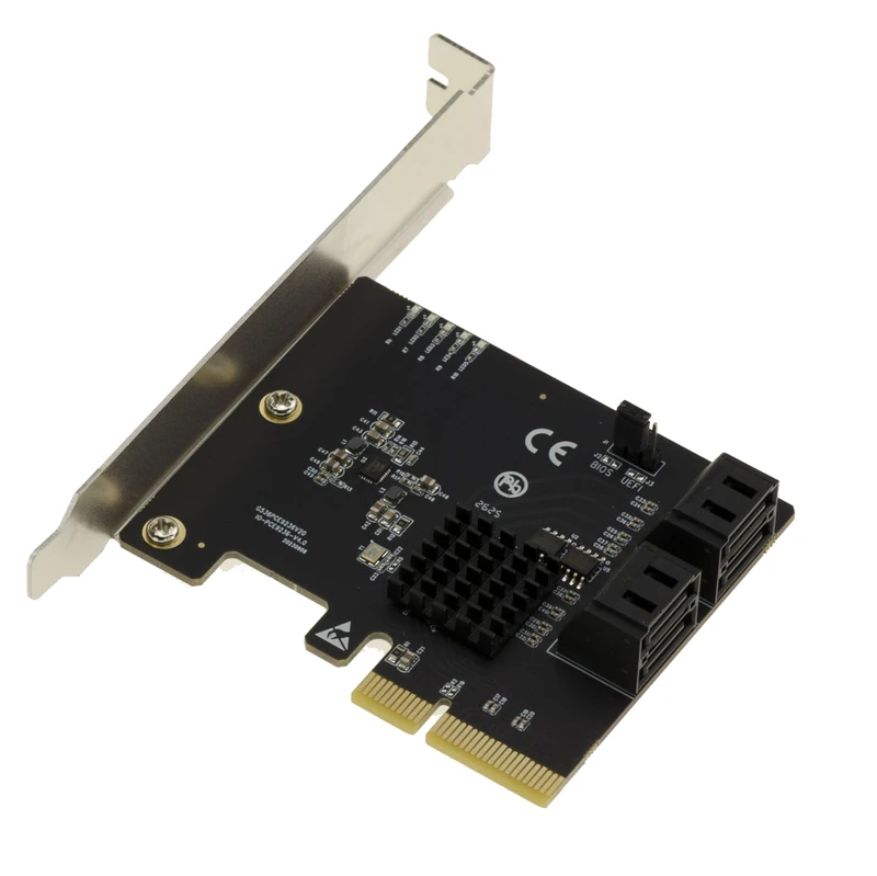KALEA-INFORMATIQUE PCIe Controller Card 4 Ports SATA 3 6G with Support UEFI Chipset Marvell 88SE9236 - Hardware Raid 0 1 10