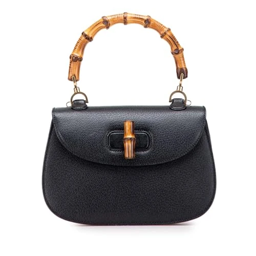 Gucci Pre-Loved Calfskin Bamboo Night Handbag