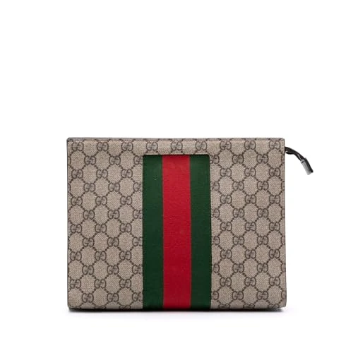 Gucci Pre-Loved GG Supreme Web Clutch
