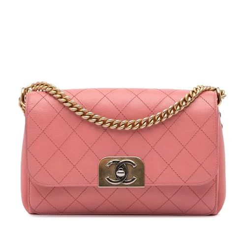 Chanel Pre-Loved Quilted Calfskin Straight Lined Flap Crossbody Bag