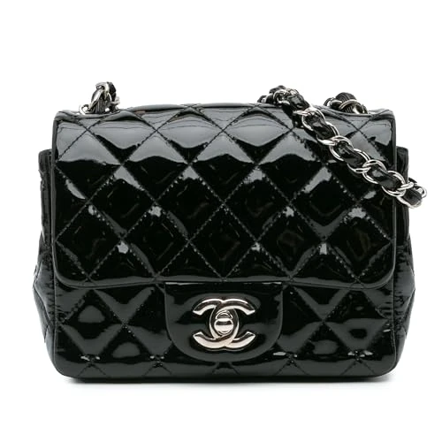 Chanel Pre-Loved Mini Square Classic Patent Single Flap