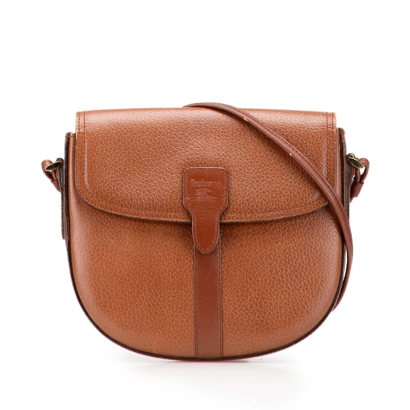 BURBERRY Pre-Loved Leather Crossbody Bag