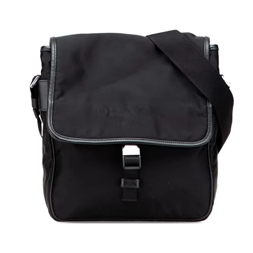 Prada Pre-Loved Tessuto Buckle Messenger Bag
