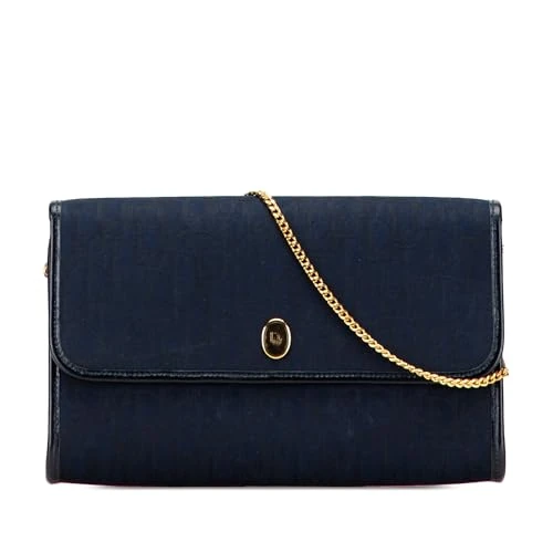 Dior Pre-Loved Oblique Canvas Chain Crossbody Bag