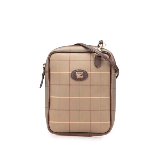 BURBERRY Pre-Loved Vintage Check Canvas Crossbody Bag