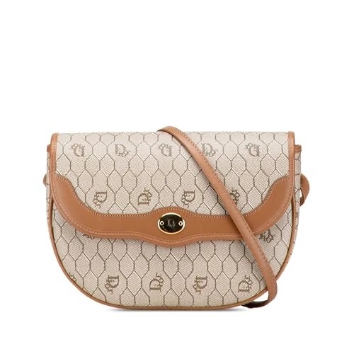 Dior Pre-Loved Honeycomb Coated Canvas Crossbody