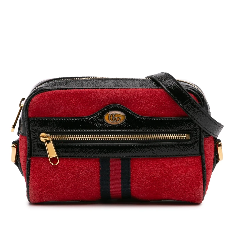 Gucci Pre-Loved Mini Suede Ophidia Crossbody Bag