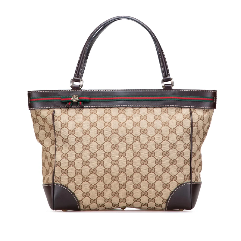 Gucci Pre-Loved GG Canvas Web Mayfair Tote Bag