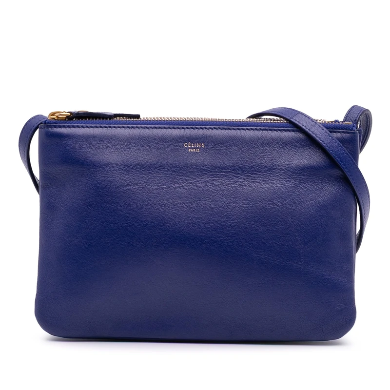 Celine Pre-Loved Small Lambskin Trio Crossbody Bag