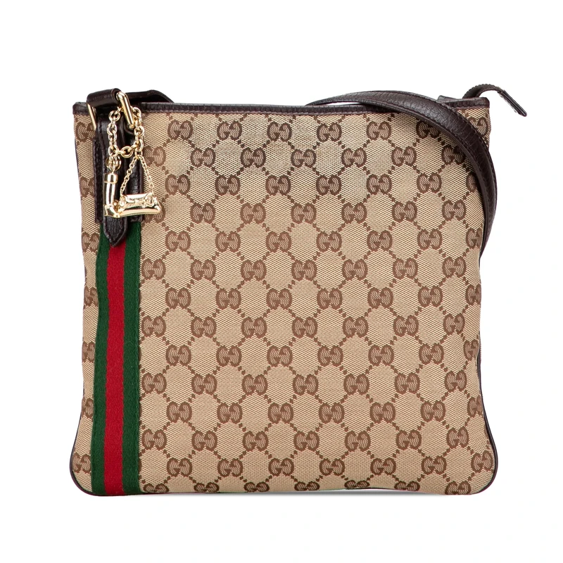 Gucci Pre-Loved GG Canvas Jolicoeur Crossbody Bag