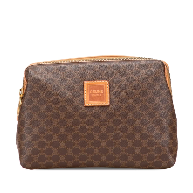 Celine Pre-Loved Macadam Coated Canvas Clutch