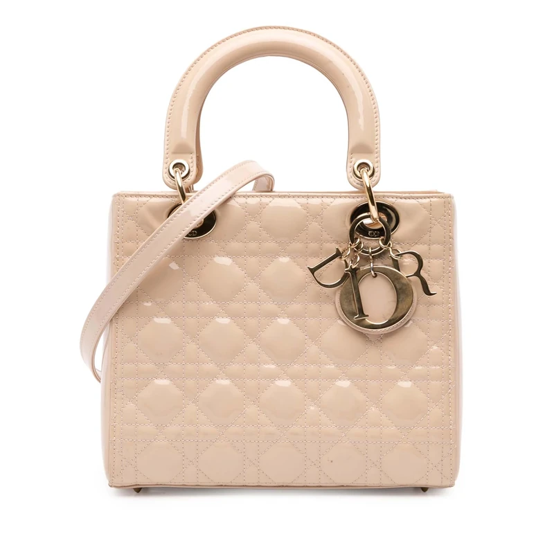 Dior Pre-Loved Medium Patent Cannage Lady