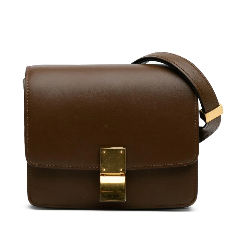Celine Pre-Loved Small Calfskin Classic Box Crossbody Bag