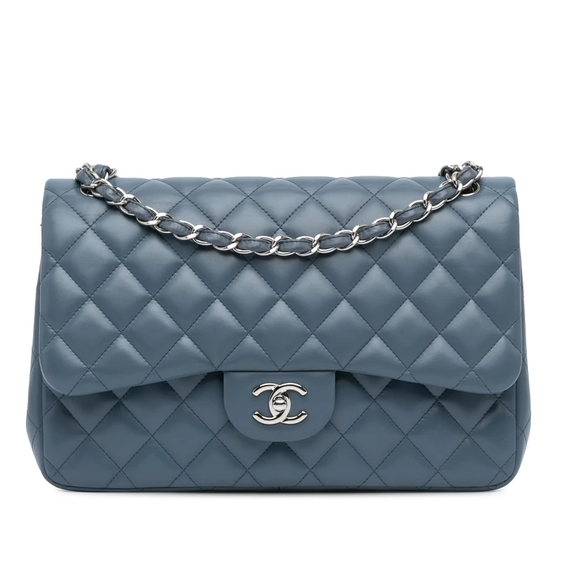 Chanel Pre-Loved Jumbo Classic Lambskin Double Flap Shoulder Bag