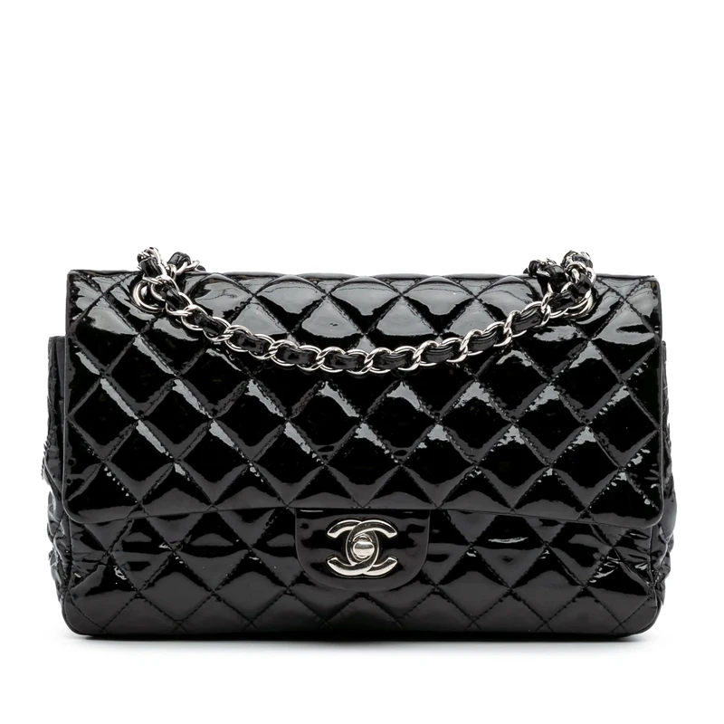 Chanel Pre-Loved Medium Classic Patent Double Flap
