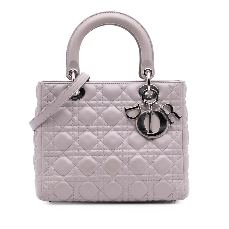 Dior Pre-Loved Medium Lambskin Cannage Lady