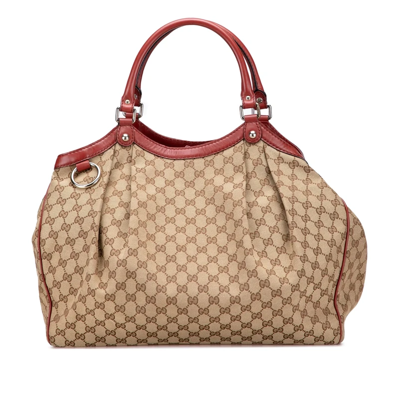 Gucci Pre-Loved Large GG Canvas Sukey Tote