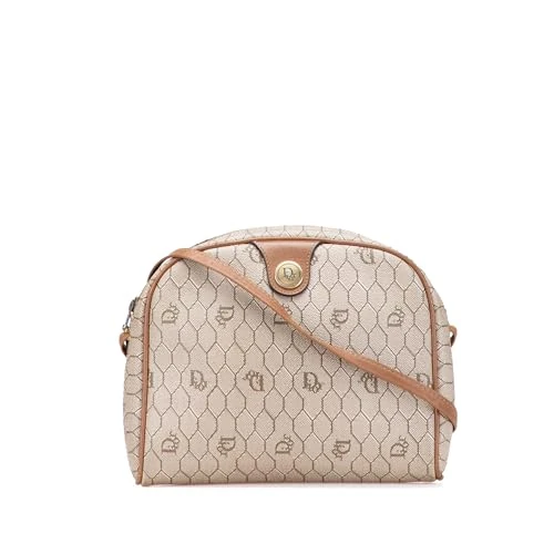 Dior Pre-Loved Honeycomb Coated Canvas Crossbody