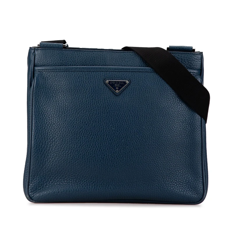 Prada Pre-Loved Vitello Daino Zip Top Crossbody Bag