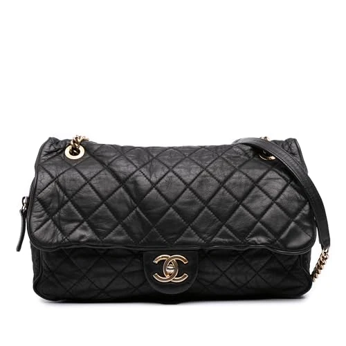 Chanel Pre-Loved Large Quilted Iridescent Calfskin Shiva Flap Shoulder Bag
