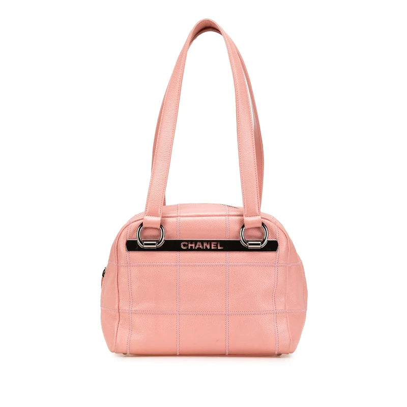 Chanel Pre-Loved Small Choco Bar Caviar Shoulder Bag