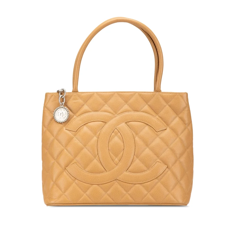 Chanel Pre-Loved Caviar Medallion Tote Bag