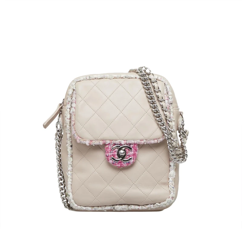 Chanel Pre-Loved Elegant Tweed Crossbody Bag